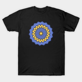 Trendy colorful decorative Mandala art, modern repeated pattern T-Shirt